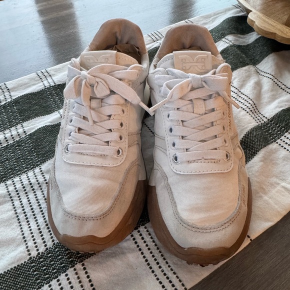 Sam Edelman Women’s Cream and Brown Sneakers - Picture 2 of 5